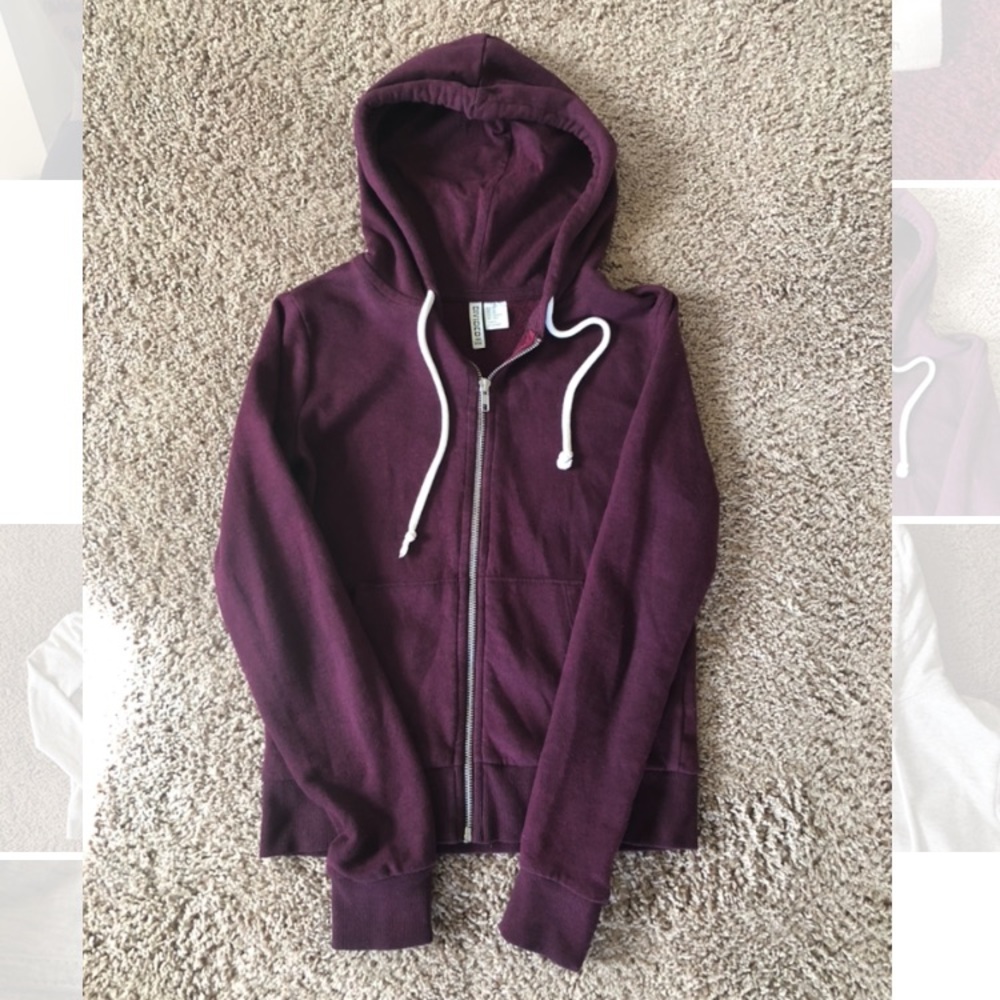 Maroon H&M zipfront hoodie
